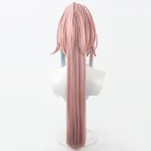 コスプレ用ウィッグ ピンクのツインテール【グラデーションカラー・分け目デザイン】