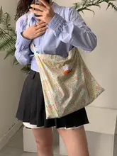 トートバッグ 花柄 大容量 肩掛け 夏 着回し 帆布 「loveyoung」