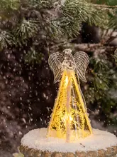 クリスマス装飾ライト 天使ガラスナイトライト【ロマンティックな雰囲気】