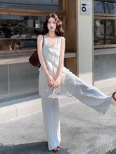 法式おしゃれな洋服【フレンチスタイル・スクエアネック・ベスト・ワイドパンツ・トップスとボトムス】（セットアップ対応）