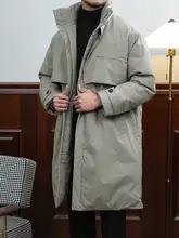 デザイン性のあるミリタリースタイル ダウンジャケット【中長丈・軍用グリーン・立ち襟】