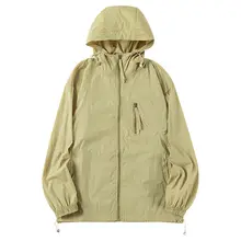 UPF50+夏用薄手クール感日焼け防止ジャケット【シンプルデザイン・アウター・フード付き・通気性】