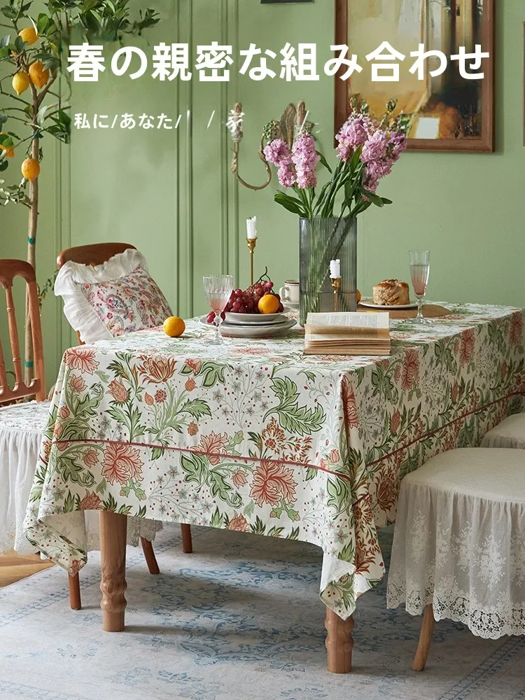 おしゃれ イングリッシュガーデン に欠かせないテーブルクロスは？自然と高級感を融合した麻製フラワーデザインがおすすめ