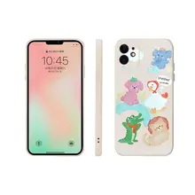 液状シリコン製 韓国風イラスト全包型スマートフォンケース【iPhone・Huawei・Xiaomi・OPPO・Vivo対応】