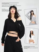 KPOPスタイルの透け感ある長袖トップス【柔らかく着心地抜群・ダンスやカジュアルに最適】
