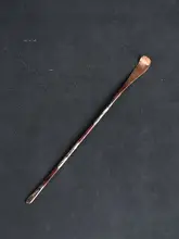 手作り 銀装飾の紫銅製茶匙【コーヒー・茶道用・シンプルデザイン】