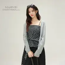 チェック柄キャミソール【秋用・女性・カジュアル・ワイドパンツ対応】（セットアップ対応）