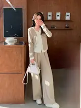 カーディガン風トップスとパンツ【春秋用・スタイル・上質感・セットアップ対応】