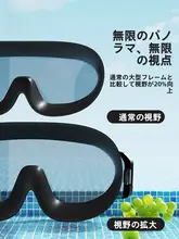男女兼用 防曇 大フレームの水泳ゴーグル【近視対応・防水・高解像度】