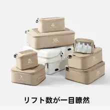 ポケットサイズ トラベル収納セット【洗面用具・化粧品・服・靴用分類・スーツケース圧縮袋】
