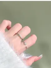ハートデザインのオープンリング【リボン付き・フィンガリング・女性用】