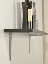 アルミ合金製 壁掛け三角シェルフブラケット【固定式・棚支え具・置物用】