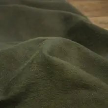 羊毛コットン混紡生地【秋冬用・黄緑色・デザイン服装用】
