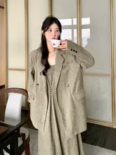 春季新作 気品漂う女性用ジャケットとキャミソールワンピース（セットアップ対応）