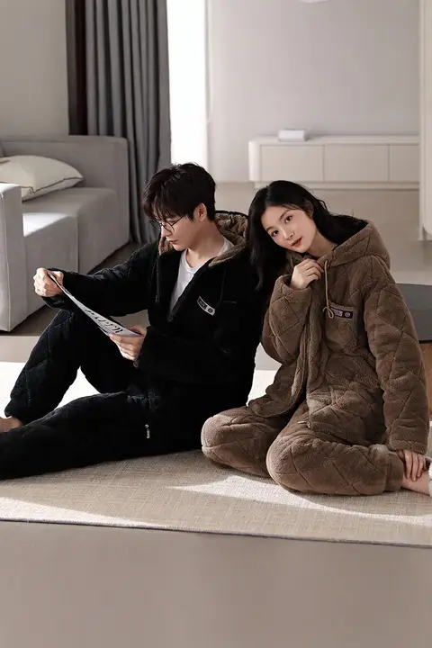 猫人 フランネルパジャマ カップル用【冬用・厚手・3層構造・コーラルフリース】