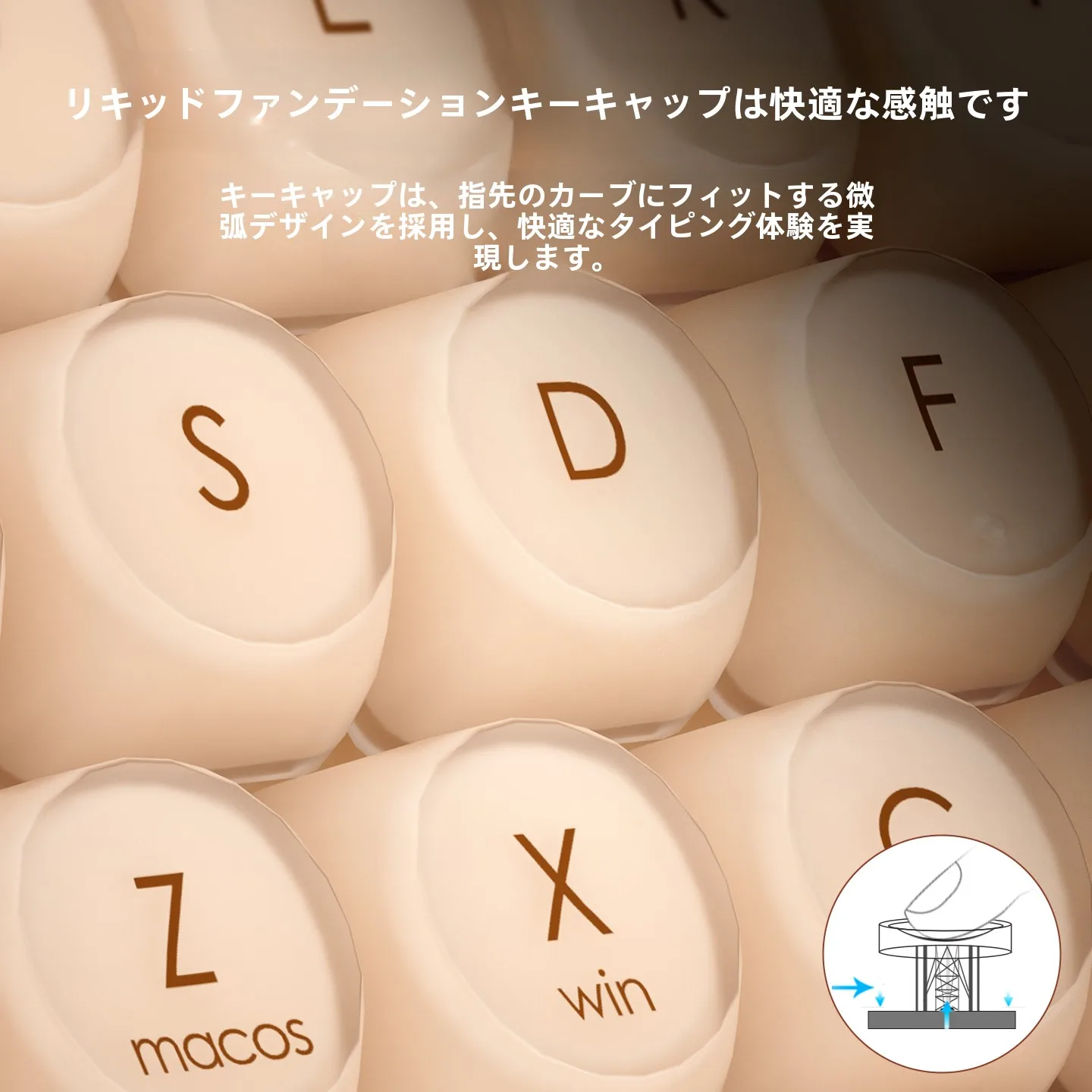 B．O．W K108無線Bluetoothキーボード：女性向けデスクトップ用のRGB照明と人体工学設計