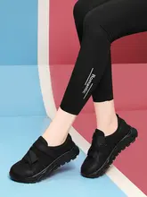 女性用 ブラックカジュアルシューズ【ソフトソール・厚底・通気性・快適】