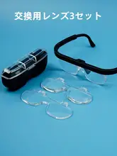 充電式拡大鏡付きLEDライト眼鏡【高解像度・携帯用・高齢者向け・スマホ修理用】