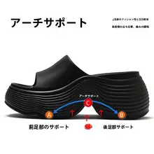 厚底増高サンダル【レディース・夏用・滑り止め・ビーチ用】