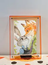 アクリル製写真フレーム【高透明・パズルやスカーフ展示用・カラフル】