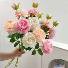 リアルなバラ 花束 リビング 食卓 装飾 プラスチック