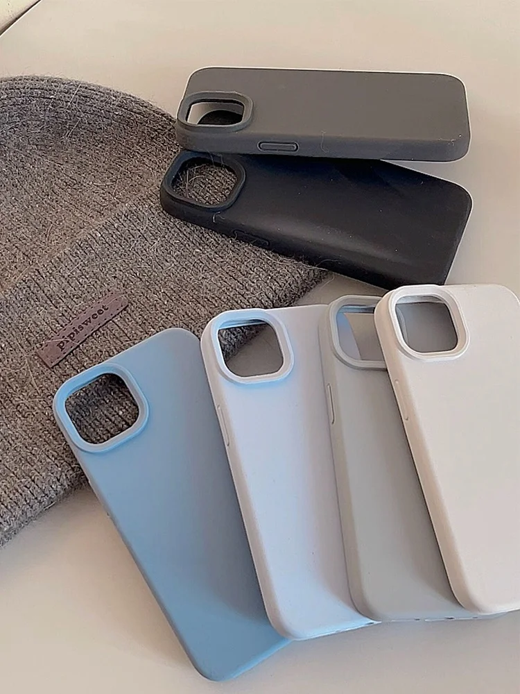 シンプルな液体シリコンiPhoneケース：柔らかさと 全包保護を実現