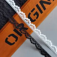 薄手の透け感レースフリル【波形ドット・ドールウェア用・幅広】
