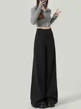 美式カジュアルストレートパンツ【冬用・サイドボタン・フィット】（セットアップ対応）