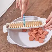 魚形デザインの多機能スライサー【ウエーブカッター・家庭用】