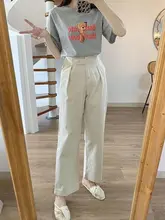大人のフレンチスタイルカジュアルパンツ【ストレート・ホワイト・棉麻・涼しげ】（セットアップ対応）