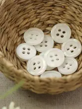 白色の丸型ボタン【衣服用・装飾用・多色ボタン】