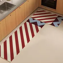 レトロな雰囲気のキッチンマット【防滑・防水・防油・お手入れ簡単】