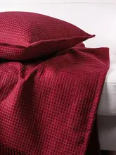 レッドベッドスロー 結婚用テールカバー【高級感・タッセル付き・ワインレッド】