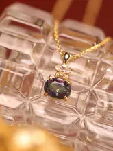 プルースト オリジナル 香り記憶 トパーズ香水瓶ネックレス【カラフル・ビンテージスタイル】