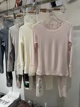 秋冬用保温インナー【レーストリム・ラウンドネック・スリムフィット・自発熱】（セットアップ対応）