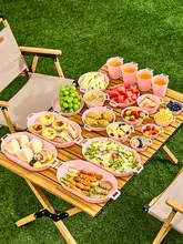 アウトドアセット【キャンプ用・便利な旅行用食器・ボウルとプレート】（セットアップ対応）