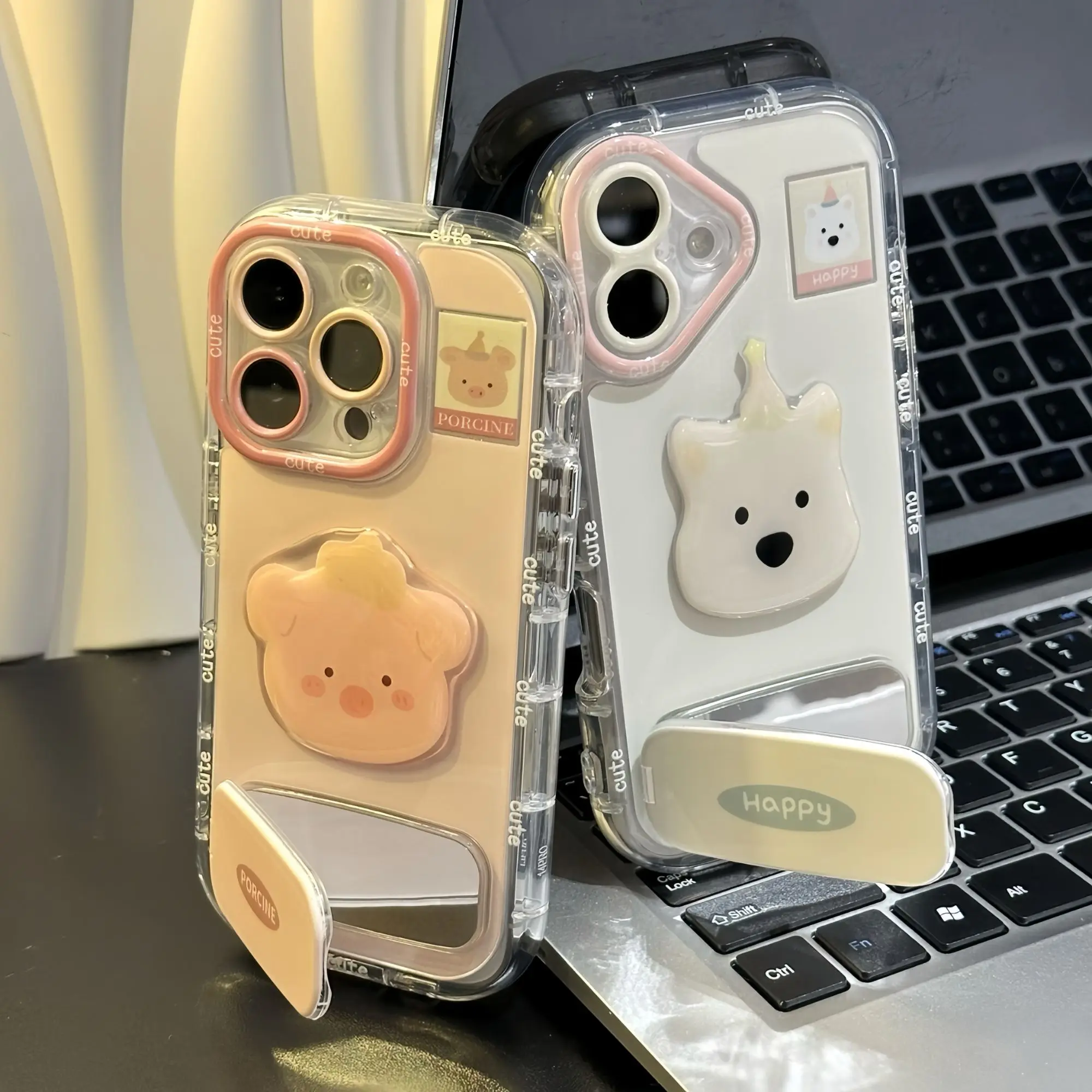かわいい豚キャラクターのスマホケース：iPhone対応の保護カバーが選ばれる理由