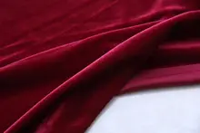 極上の柔らかさの酒紅色ベルベット生地【デザイナー素材】