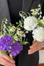 シンプルなデイジーの造花ブーケ【手持ち花・インテリア装飾用】