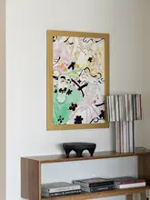 春のインスピレーション！アートフレーム壁掛け絵画【金フレーム・玄関用・木製】
