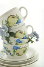 MUSe Garden 陶製プレート・ボウル・カップセット【フランス製・果物デザイン】