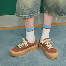 厚底カジュアルシューズ【フラットデザイン・学生向け・オールマイティ】