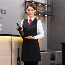 秋冬用のレディースサービスエプロン【飲食店向け・フロントデザイン・カフェ・バー】
