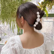 水蜜桃デザインの大きなヘアクリップ【甘いスタイル・シャーククリップ】