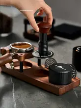 萌えクマ コーヒープレス付き コーヒーの粉圧縮器【北米産くるみ製・収納付き】（セットアップ対応）