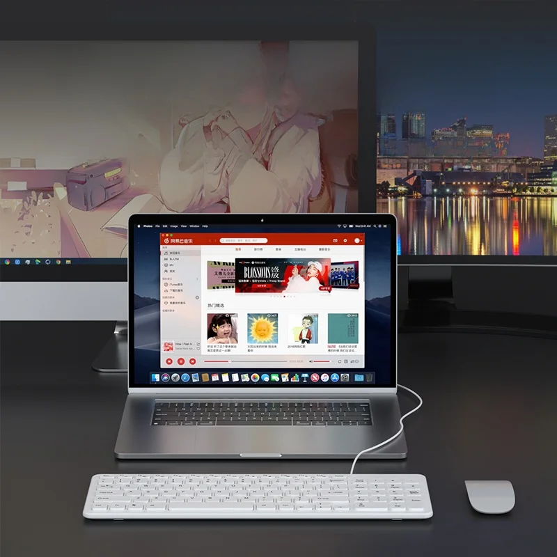 超薄型96キー有線キーボードとマウスセット：在宅ワーク環境を低コストで整備する最適なデスクアクセサリー