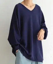 日本製 コットン混合 長袖ニットトップス【フィット・着やすい・スタイルアップ】