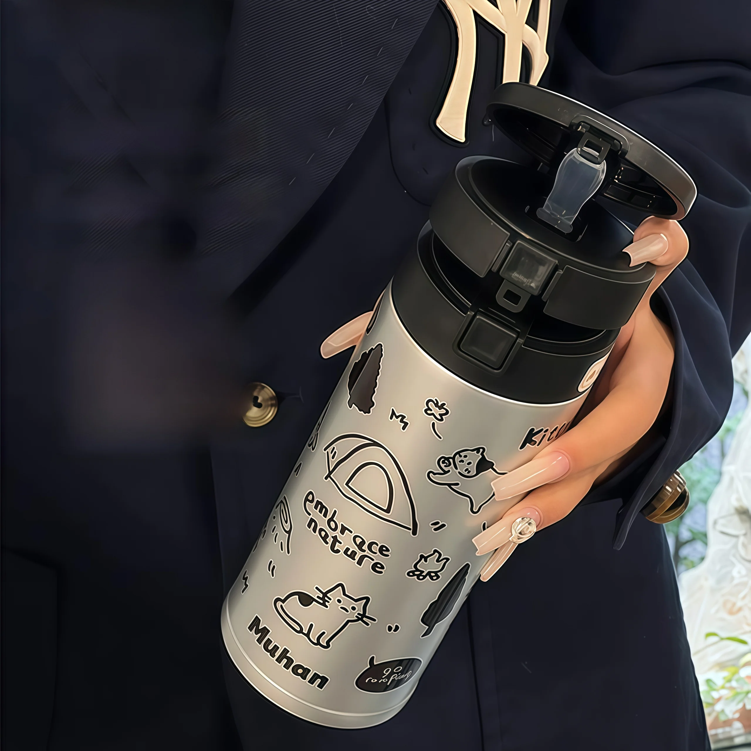 保冷水筒子供用：沐韩1561891 450ml 201・304・316不锈钢大容量水筒の実用性と使い方