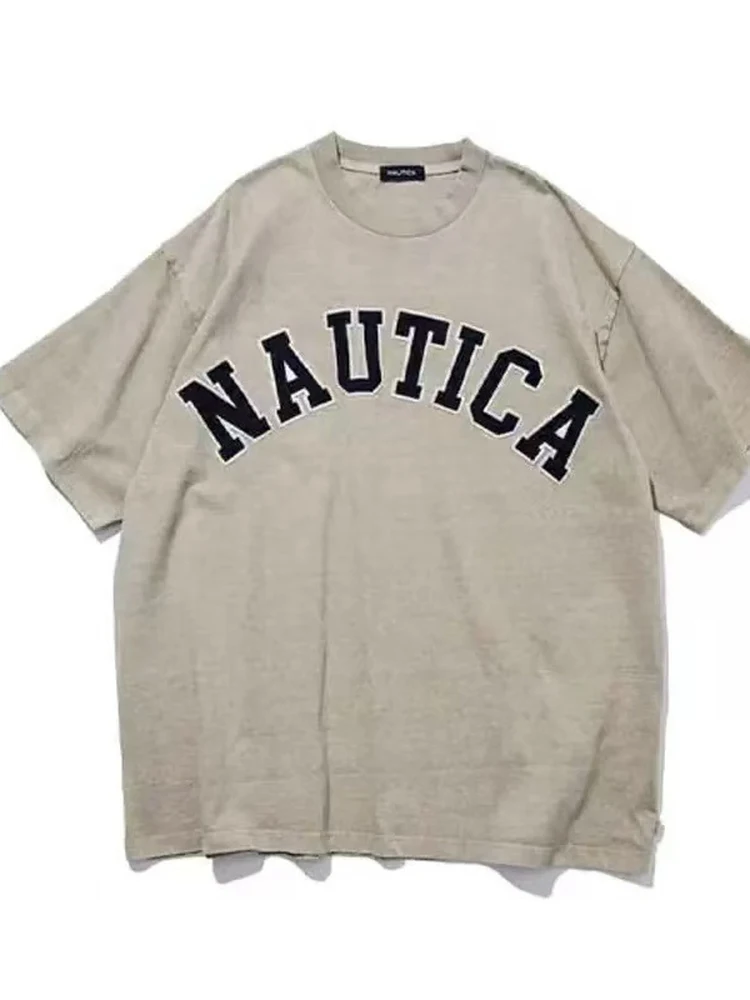 ナウティカ Tシャツ：日系水洗加工で実現する工装風のシティボーイスタイル