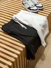 夏用ショートパンツ【コットンリネン混紡・通気性・ウエストひも調整可】